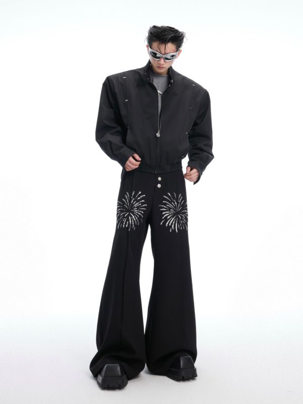 Sequined Button Wide Leg Pants Supply - Image 5