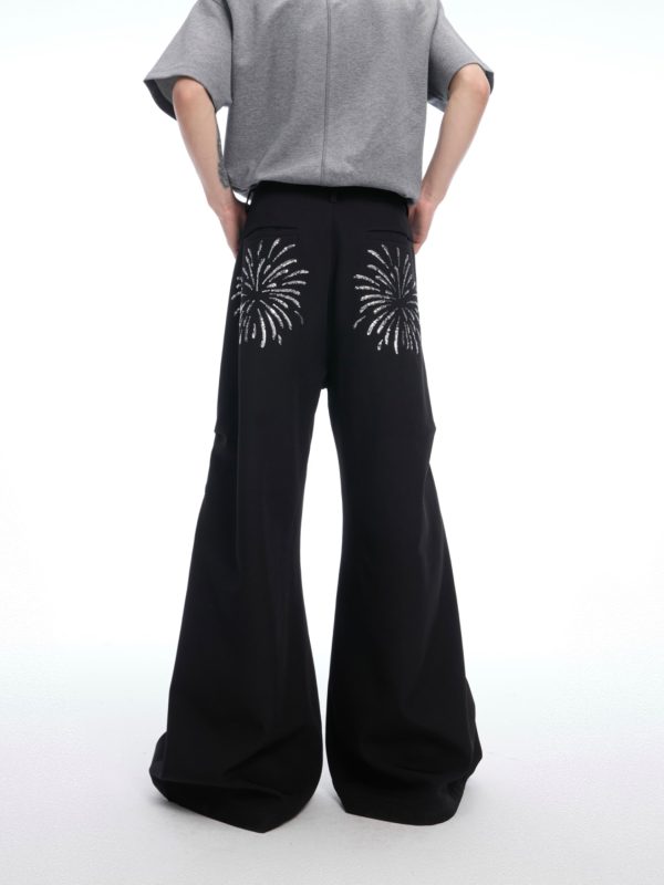 Sequined Button Wide Leg Pants Supply - Image 4