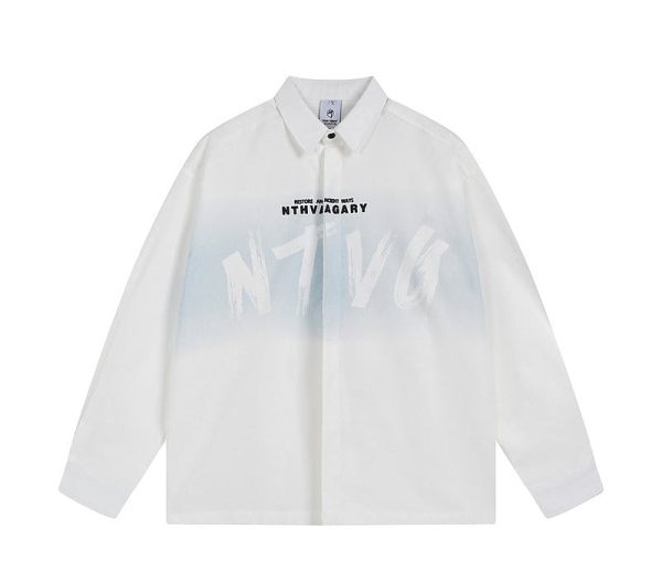 Gradient Printed Long-Sleeve Casual Shirt Online