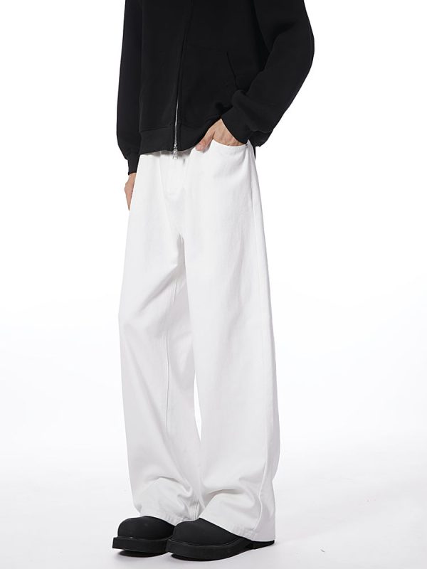 Retro Loose Fit Straight Casual Pants Hot on Sale - Image 2