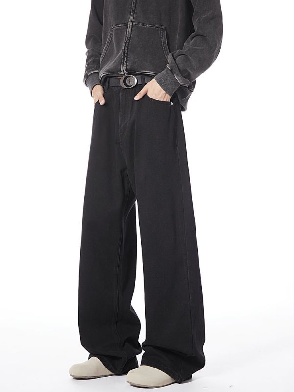Retro Loose Fit Straight Casual Pants Hot on Sale - Image 4