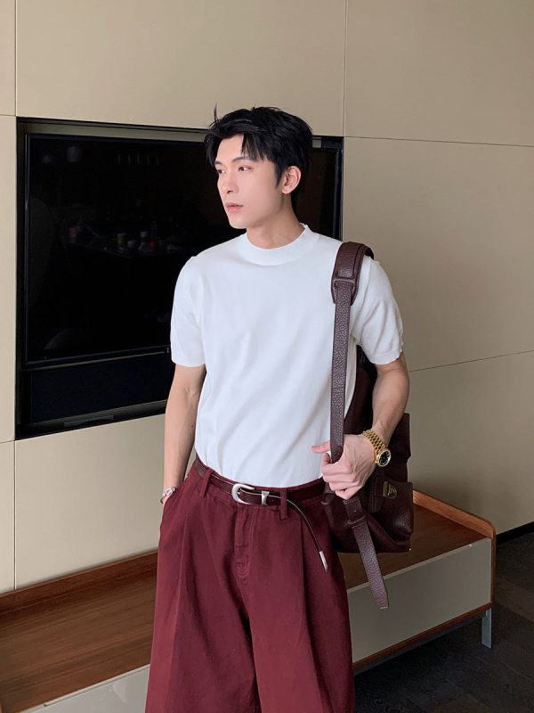 Slim-fit Short-Sleeve T-shirt For Sale - Image 4