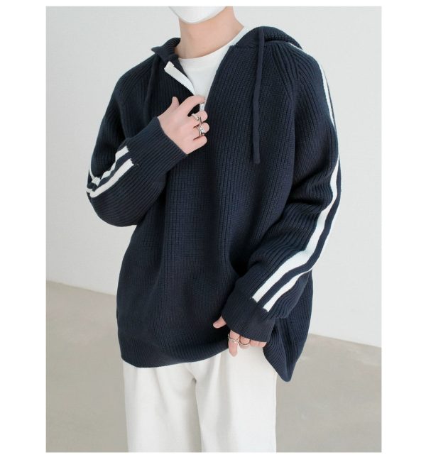 Half-Zip Hooded Sweater For Sale - Image 2