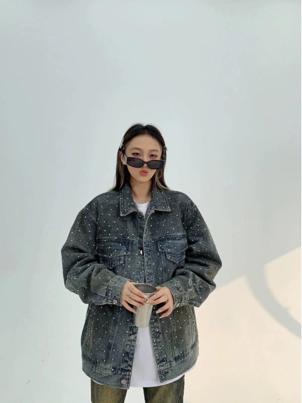 Peal Studded Denim Jacket Supply - Image 3