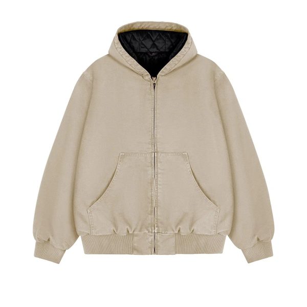 Dyed Washed Hooded Jacket Online Hot Sale - Image 4