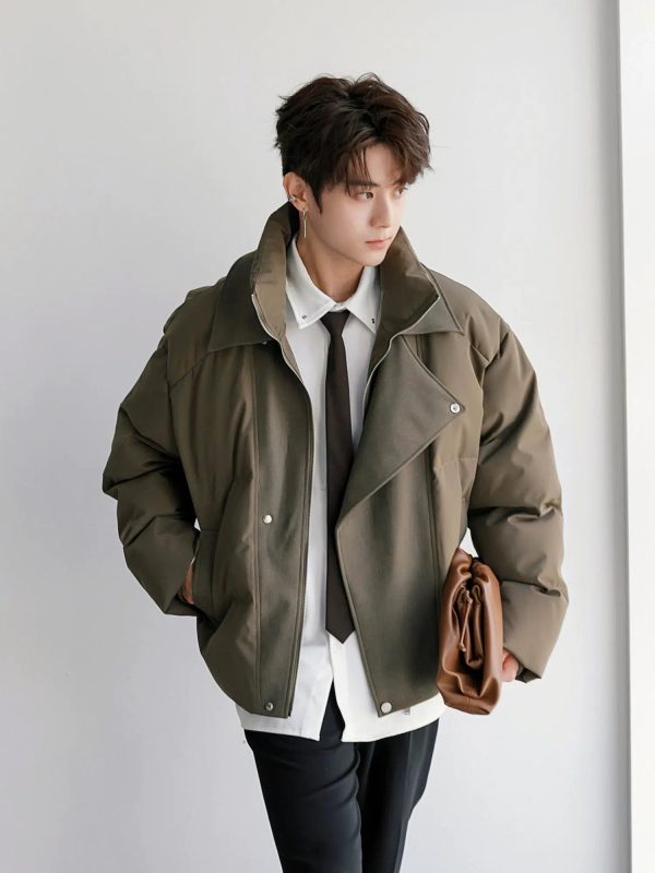 Two-piece  Oversized Jacket with High Collar For Sale - Image 3