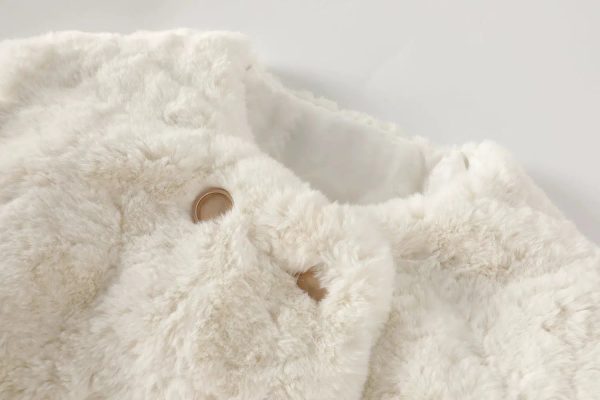 Plush Fur Button-Up Coat Online Hot Sale - Image 2