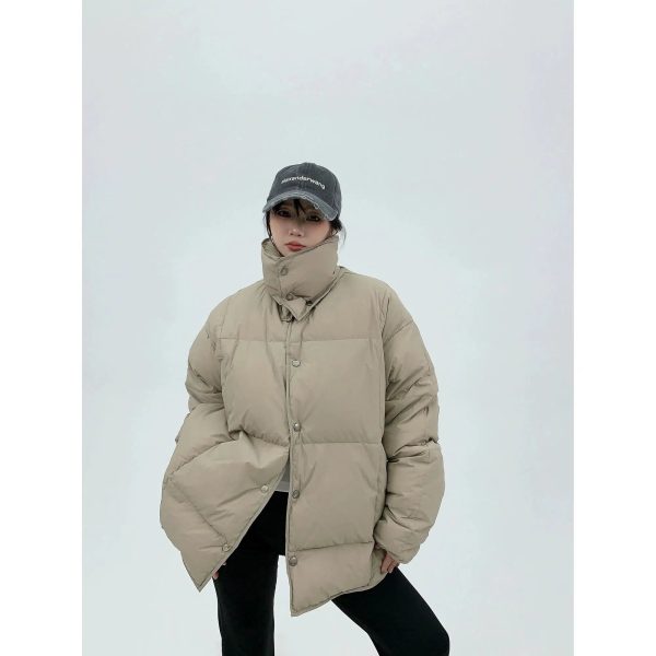 Thick Collar Minimalist Down Jacket Sale - Image 3