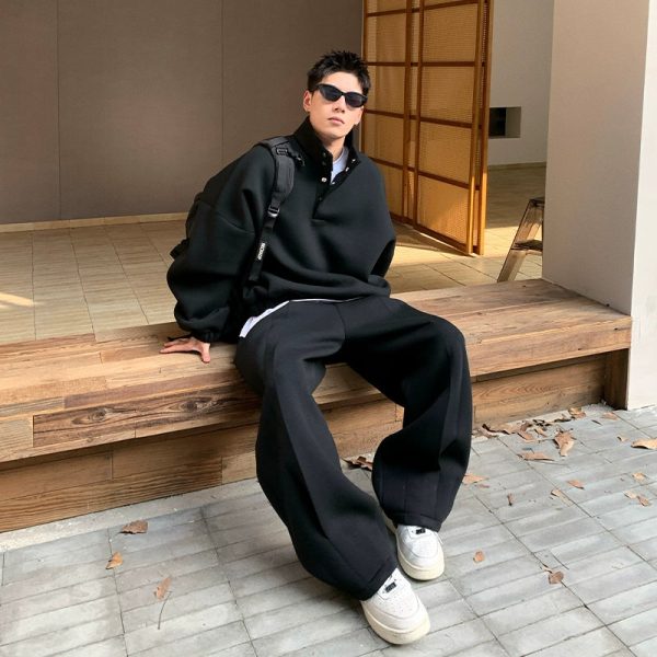 Relaxed Fit Sports Sweatshirt Set Online Sale - Image 3