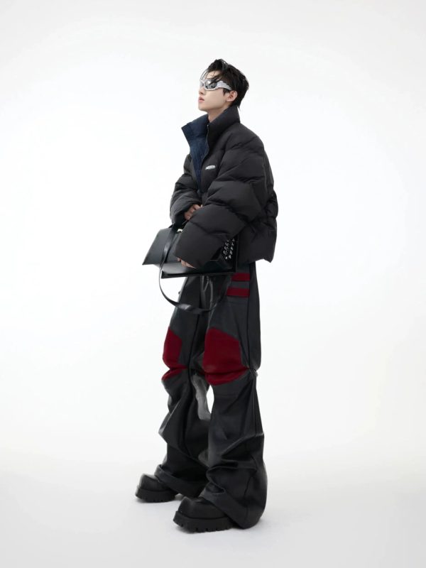 Short Stand Collar Double-sided Jacket Online Sale - Image 4