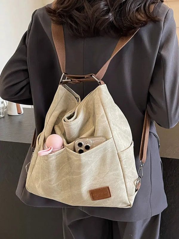 Multiple Pockets Canvas Backpack For Cheap - Image 3