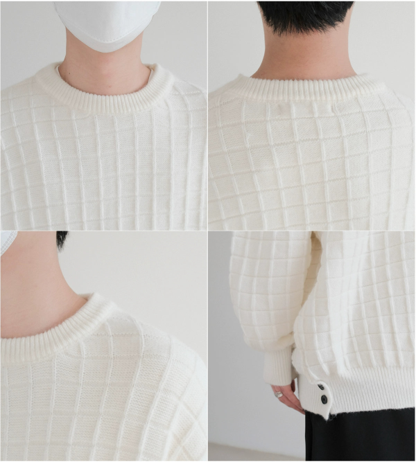 3D Plaid Drop Shoulder Sweater For Discount - Image 5
