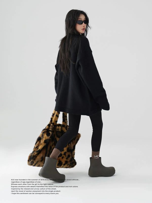 Oversized Button-Up Sweatshirt For Discount - Image 3
