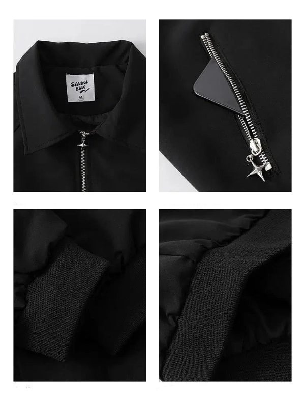 Versatile Zip-Up Pockets Jacket on Sale - Image 3