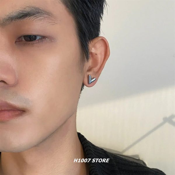 Titanium Steel V-Shaped Stud Earrings Cheap