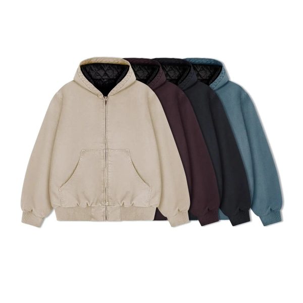 Dyed Washed Hooded Jacket Online Hot Sale