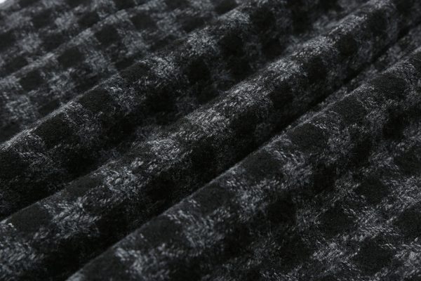 Notched Lapel Houndstooth Wool Coat Hot on Sale - Image 4