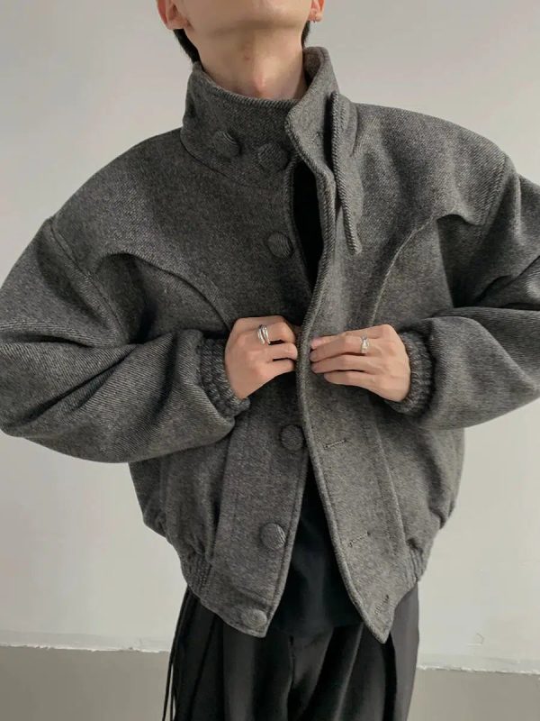 Thickened Wool High-Collar Jacket Hot on Sale - Image 3