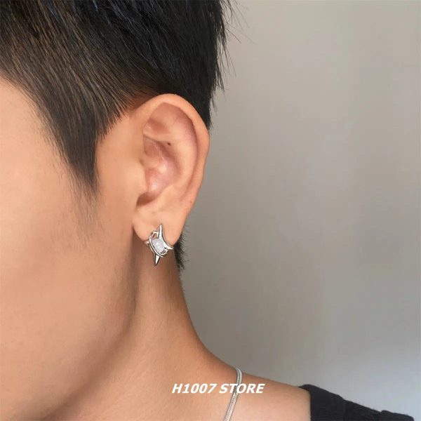 Star-Shaped Hip-Hop Stud Earrings Cheap - Image 4