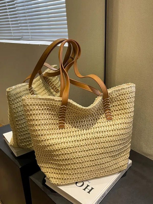 Woven Straw Tote Bag For Cheap - Image 5