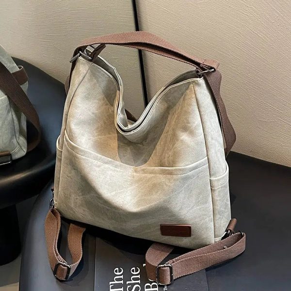 Multiple Pockets Canvas Backpack For Cheap - Image 5