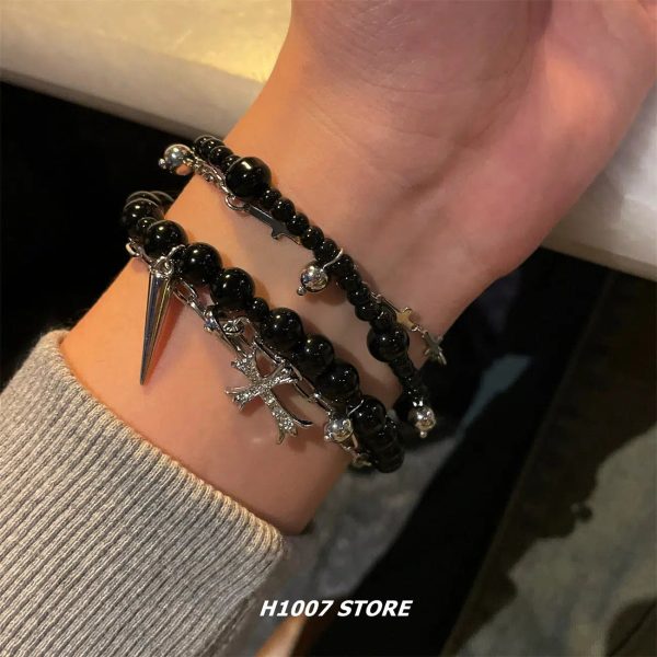 Multi-layer Beaded Cross Bracelet For Cheap - Image 4