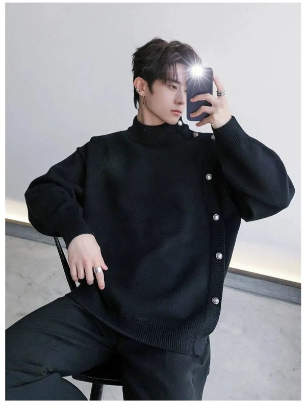 Cozy Knit Sweater with Button Detail Supply - Image 5