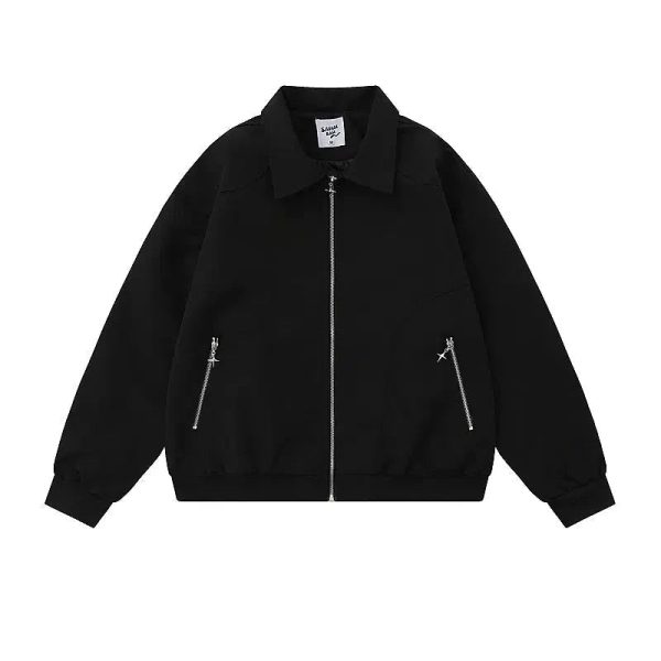 Versatile Zip-Up Pockets Jacket on Sale - Image 2