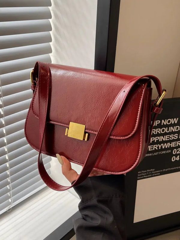 Gold Buckle Small Square Bag Hot on Sale - Image 4