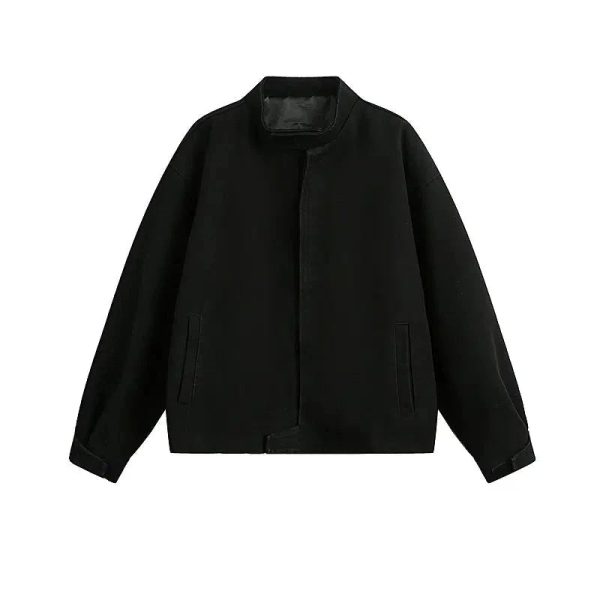 Stand Collar Canvas Workwear Jacket Online Sale - Image 2