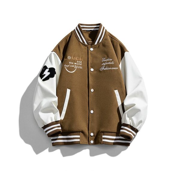 Retro Embroidery Baseball Jacket For Cheap - Image 2
