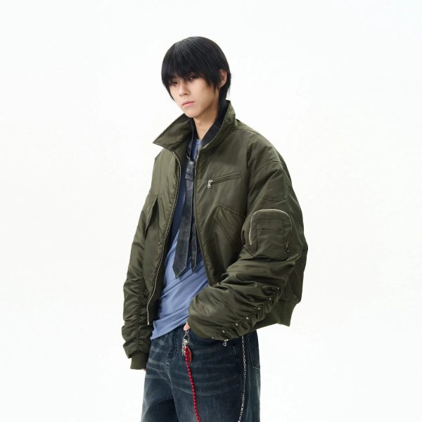 Green Insulated Pilot Jacket Online Hot Sale