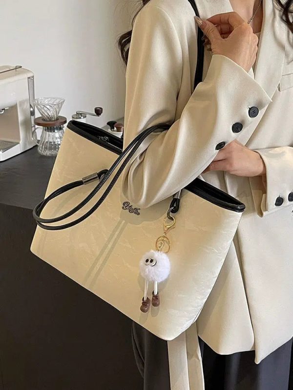Plush Keychain Chic Shoulder Tote Bag Online Sale - Image 2