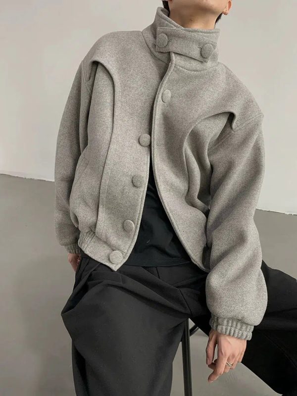 Thickened Wool High-Collar Jacket Hot on Sale - Image 5