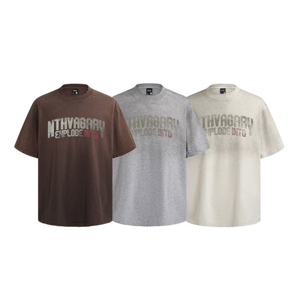 Letter Print Short-sleeve T-shirt Online now - Image 4