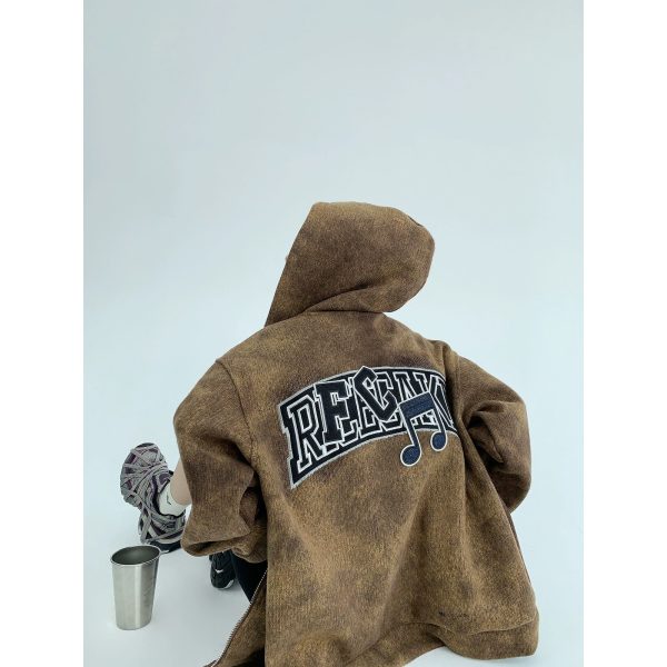 Hooded Zip-Up Coat Online Hot Sale - Image 5