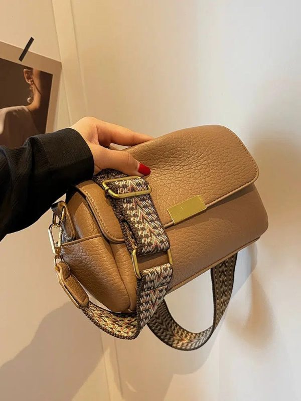 Patterned Strap Small Square Bag Online now