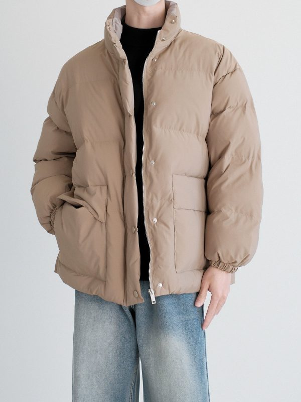 Stand Collar Insulated Cotton Jacket For Cheap