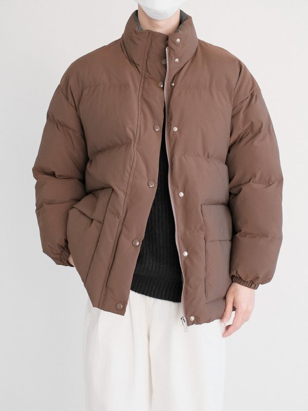 Stand Collar Insulated Cotton Jacket For Cheap - Image 4