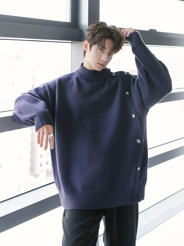 Cozy Knit Sweater with Button Detail Supply - Image 3