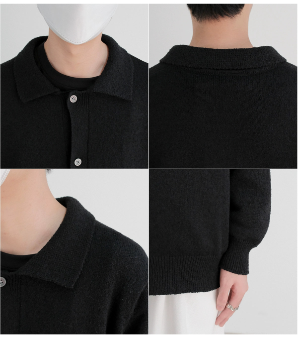 Button-front Lapel Knitted Cardigan Supply - Image 5