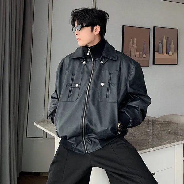 PU Leather Pilot Jacket Hot on Sale