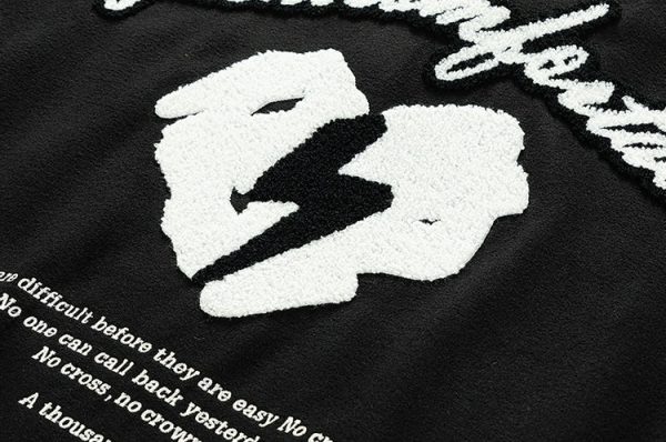 Retro Embroidery Baseball Jacket For Cheap - Image 4