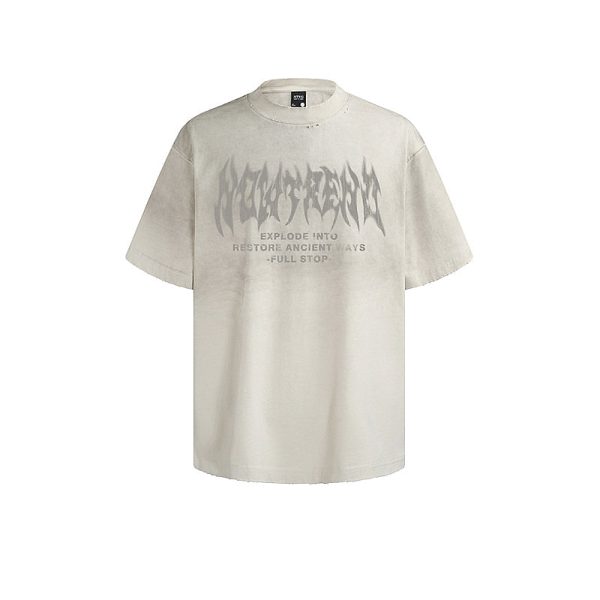 Letter Print Short-Sleeve T-Shirt Sale - Image 2