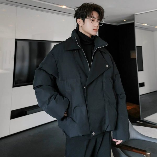 Two-piece  Oversized Jacket with High Collar For Sale - Image 2