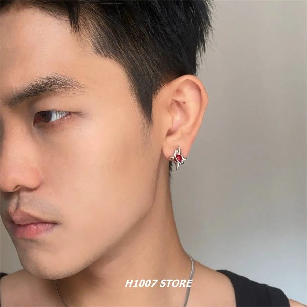 Star-Shaped Hip-Hop Stud Earrings Cheap - Image 3