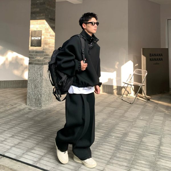 Relaxed Fit Sports Sweatshirt Set Online Sale - Image 5