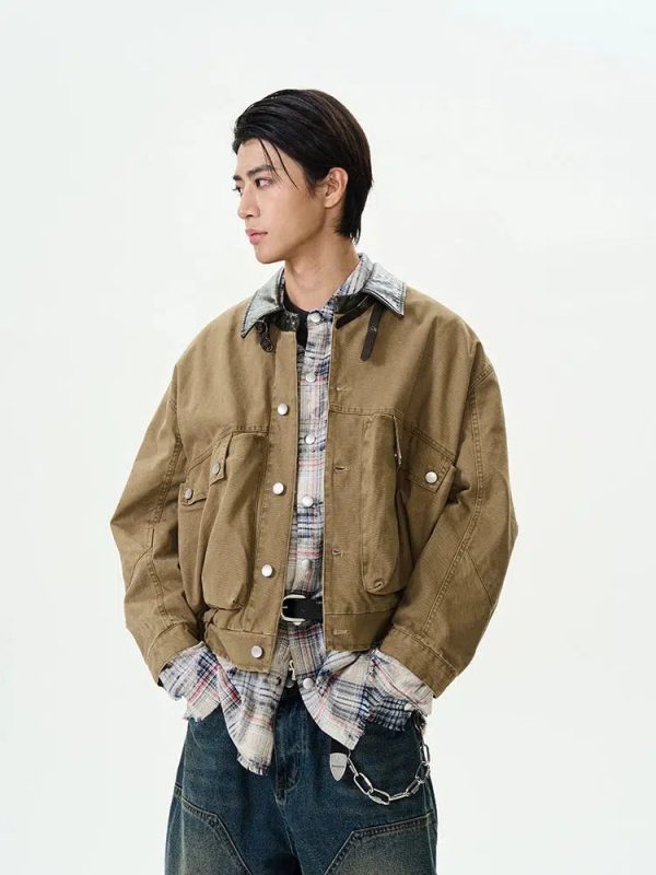 Corduroy Button-Up Insulated Jacket Online Hot Sale - Image 3