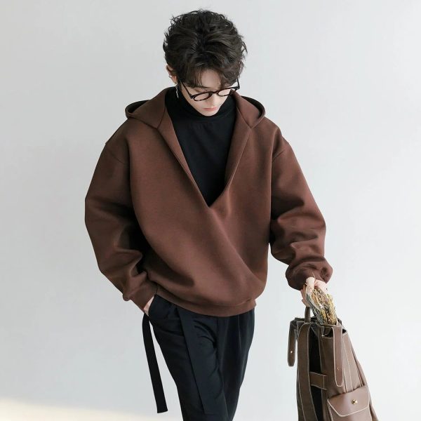 Two-piece V-high Collar Sweatshirt Online now