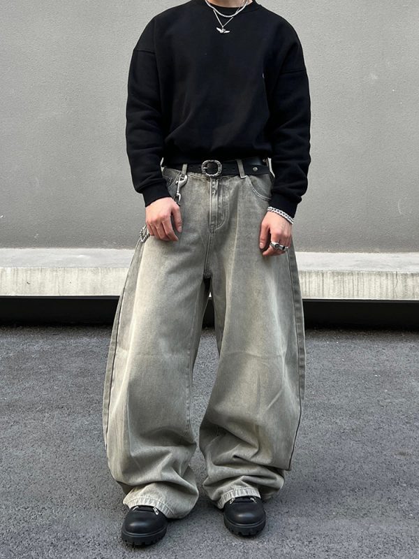 Baggy Wide-Leg Jeans Online Hot Sale - Image 4